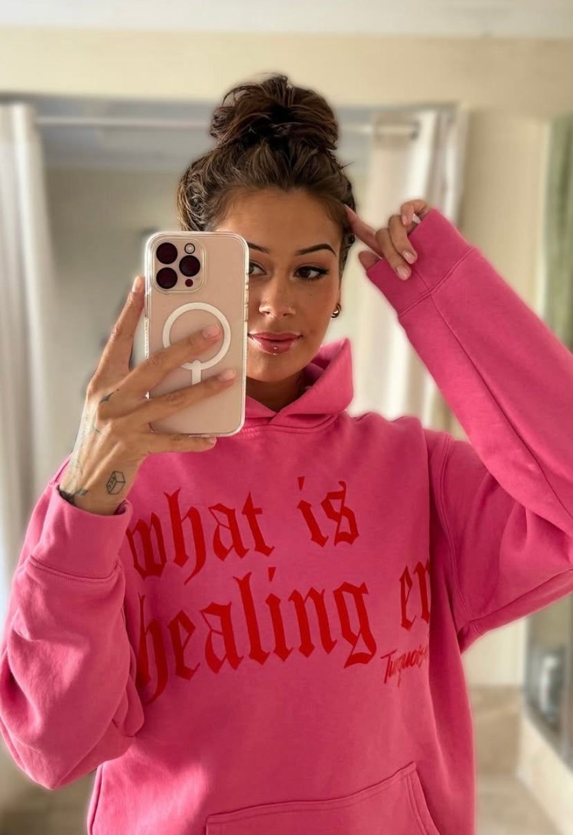 PRE-ORDER "WHAT IS HEALING ERA" HOT Pink Hoodie π